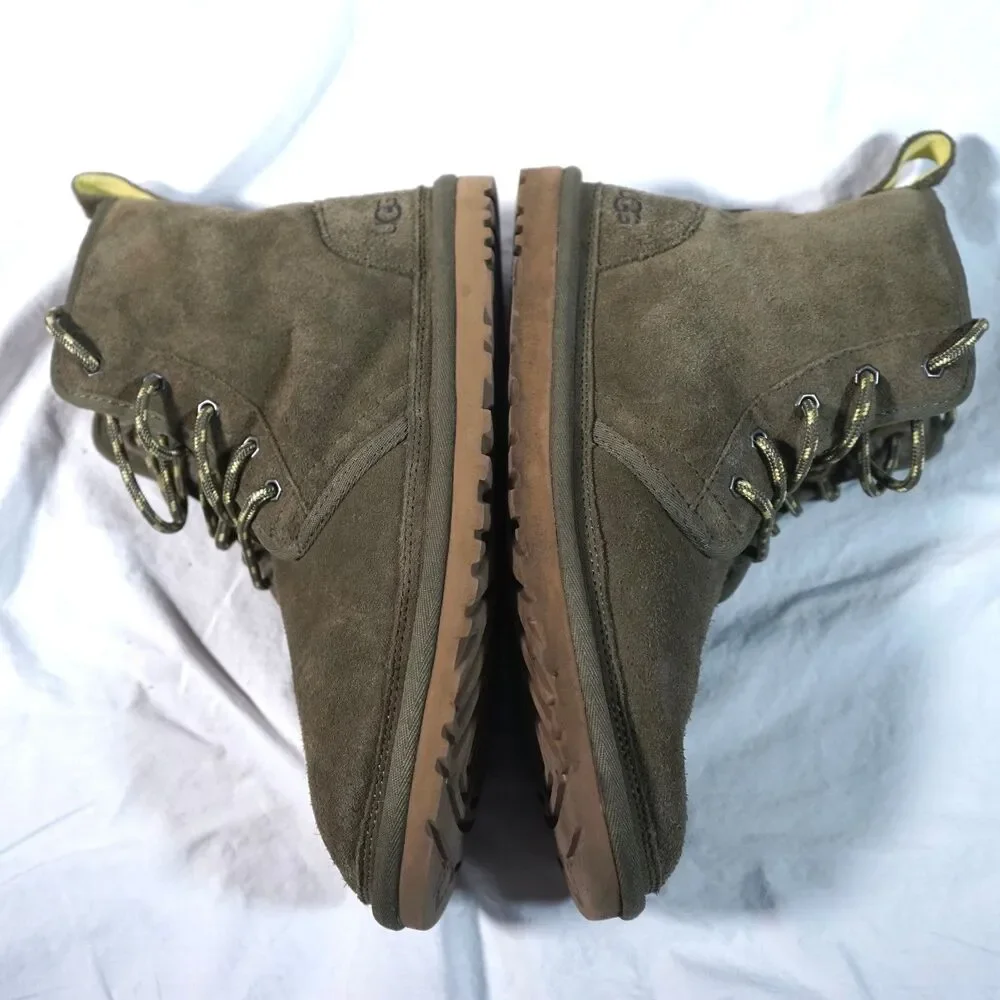 UGG Neumel High Shearling Suede Boots Burnt Olive Women's 10